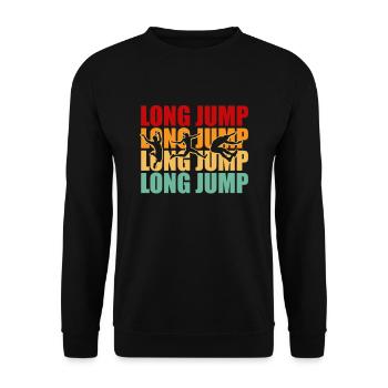 Long Jump Long Jump Athletics Athletes - Unisex Sweatshirt - black - Front - Alina (178cm) & Michal (187cm)