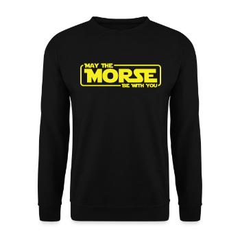 Funk Amateur Funker Funken Radio Hobby Geschenk - Unisex Pullover - Schwarz - Vorne - Alina (178cm) & Michal (187cm)