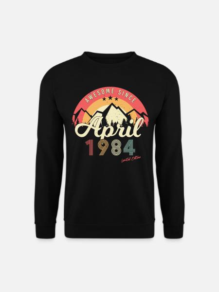 Né avril 1984 Millésime - Sweat-shirt Unisexe - noir