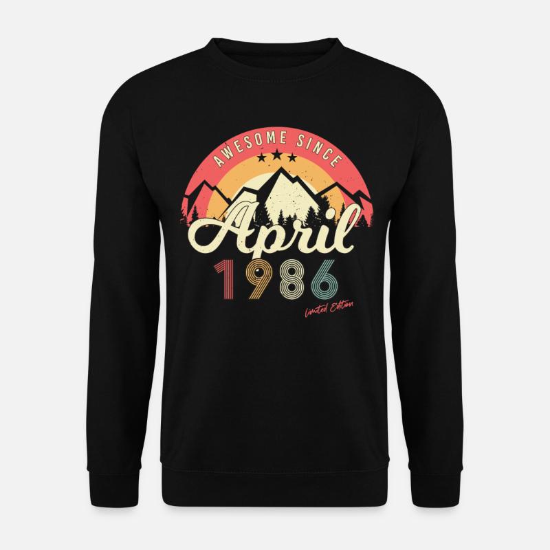 Geboren April 1986 - Unisex Pullover - Schwarz