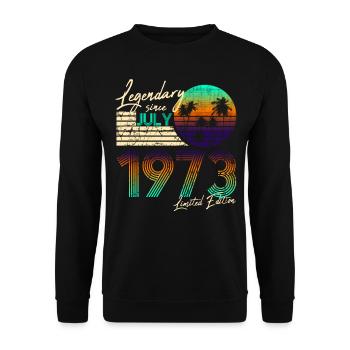 Legendary since Geburtstag July 1972 - Unisex Pullover - Schwarz - Vorne - Alina (178cm) & Michal (187cm)
