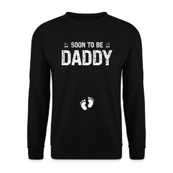 Bald Zu sein Papa Geschlecht Enthüllen Schwangere Mutter - Unisex Pullover - Schwarz - Vorne - Alina (178cm) & Michal (187cm)