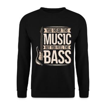 Bassiste Musique Bass Guitar Musiciens - Sweat-shirt Unisexe - noir - Devant - Alina (178cm) & Michal (187cm)