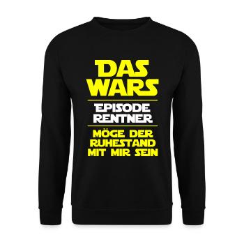 Das Wars - Rentner 2022 Rente Ruhestand - Unisex Pullover - Schwarz - Vorne - Alina (178cm) & Michal (187cm)
