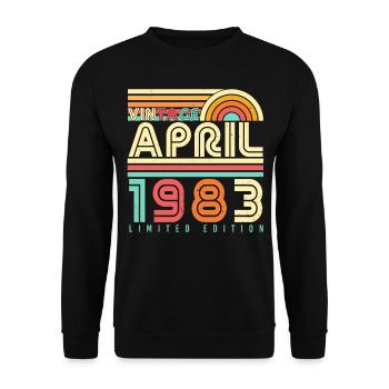 Mois de naissance Avril 1983 - Sweat-shirt Unisexe - noir - Devant - Alina (178cm) & Michal (187cm)
