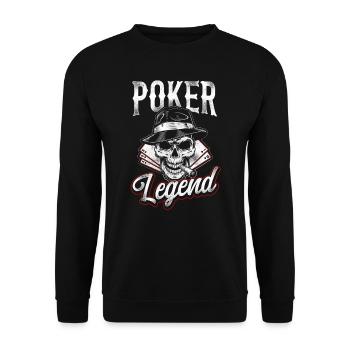 Poker Vintage Poker Legend - Unisex Pullover - Schwarz - Vorne - Alina (178cm) & Michal (187cm)