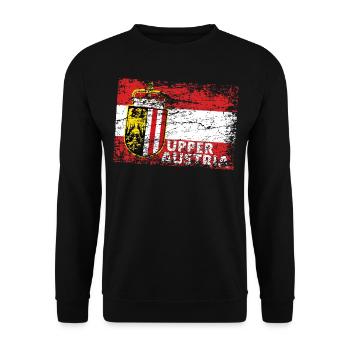 Oberösterreich - Österreich Upper Austria / Linz - Unisex Sweatshirt - black - Front - Alina (178cm) & Michal (187cm)