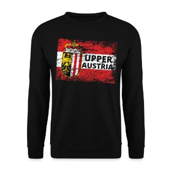Oberösterreich - Österreich Upper Austria / Linz - Unisex Sweatshirt - black - Front - Alina (178cm) & Michal (187cm)