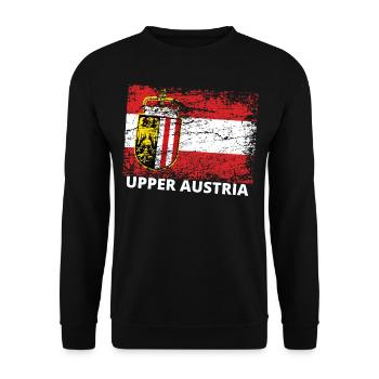 Oberösterreich - Österreich Upper Austria / Linz - Unisex Sweatshirt - black - Front - Alina (178cm) & Michal (187cm)