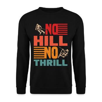 Skiers Ski downhill skiers - Unisex Sweatshirt - black - Front - Alina (178cm) & Michal (187cm)