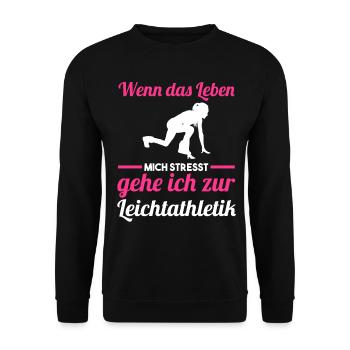 Leichtathletik - Unisex Pullover - Schwarz - Vorne - Alina (178cm) & Michal (187cm)