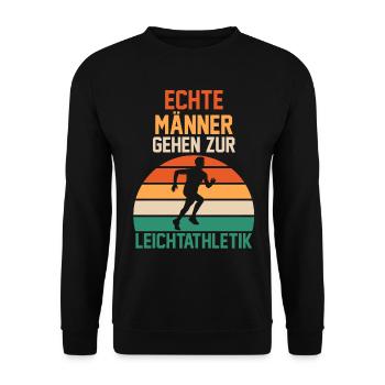 Leichtathletik - Unisex Pullover - Schwarz - Vorne - Alina (178cm) & Michal (187cm)