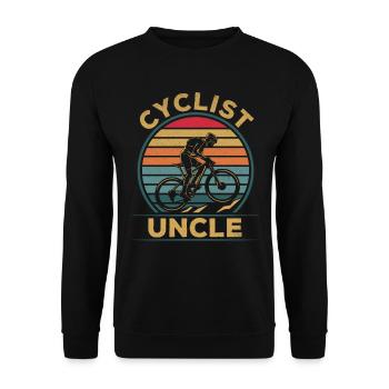Cyclists Uncle Mountain Bikers Cyclists MTB - Unisex Sweatshirt - black - Front - Alina (178cm) & Michal (187cm)