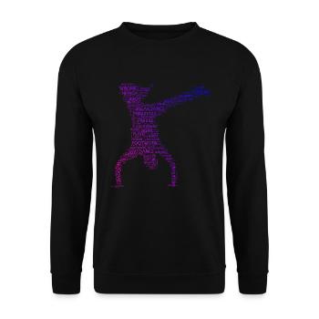 Breakdance Bboy Hip Hop Hiphop Break Dance - Unisex Sweatshirt - black - Front - Alina (178cm) & Michal (187cm)
