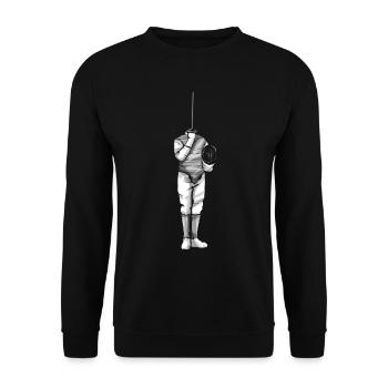 Outfit Of A Fencer En Garde Fencing - Unisex Sweatshirt - black - Front - Alina (178cm) & Michal (187cm)