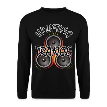 Uplifting Trance with Speaker - Music - Unisex Sweatshirt - black - Front - Alina (178cm) & Michal (187cm)