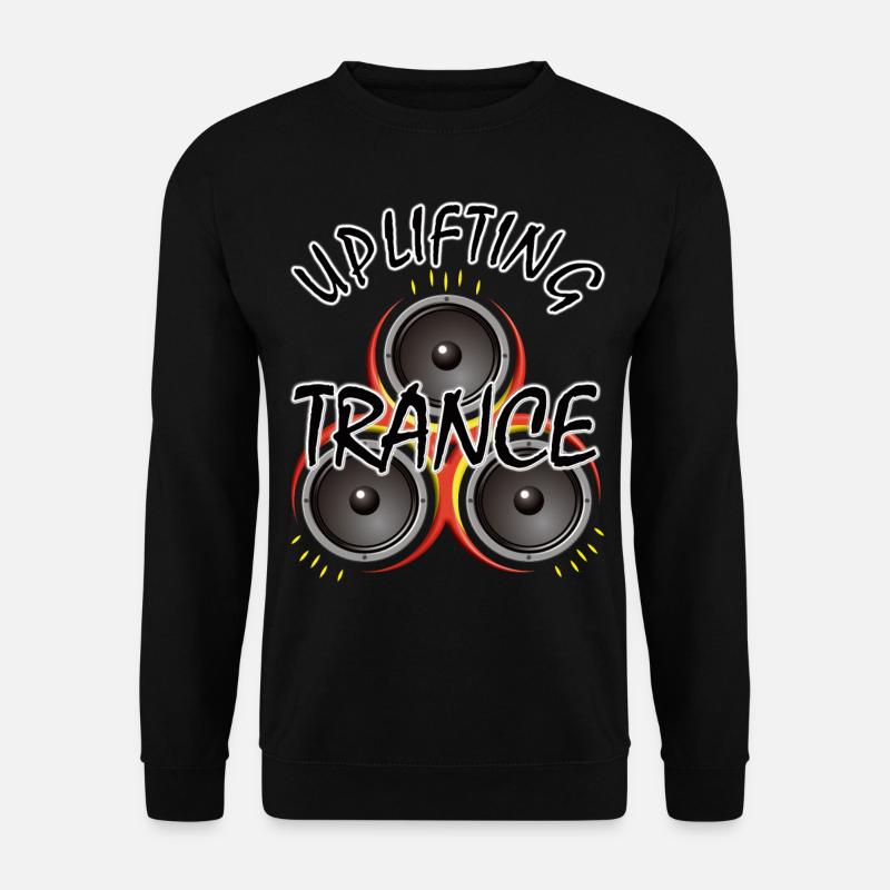 Uplifting Trance mit Lautsprecher - musik - Unisex Pullover - Schwarz
