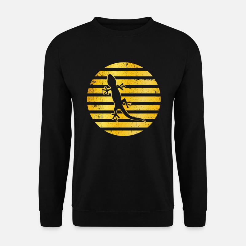 Eidechse goldenes Logo - Unisex Pullover - Schwarz