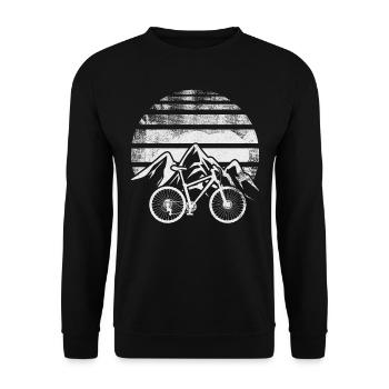Mountain Bike Cyclists MTB Cycling Mountain Bike - Unisex Sweatshirt - black - Front - Alina (178cm) & Michal (187cm)