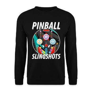 Pinball Slingshots Pinball Machine - Unisex Sweatshirt - black - Front - Alina (178cm) & Michal (187cm)