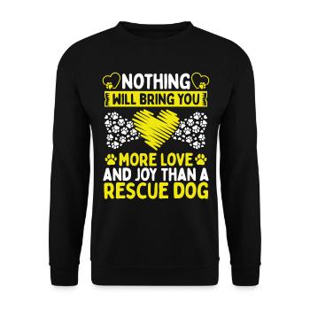 Dog Rescue Rien ne vous apporte plus d’amour Animal - Sweat-shirt Unisexe - noir - Devant - Alina (178cm) & Michal (187cm)