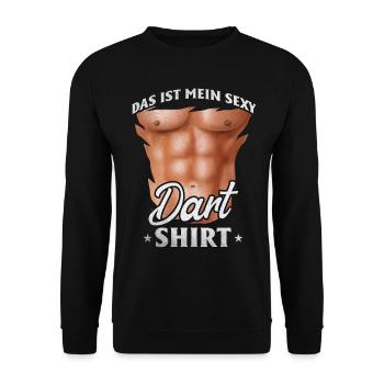 Darts Player This is My Sexy Dart Shirt Dart - Unisex Sweatshirt - black - Front - Alina (178cm) & Michal (187cm)