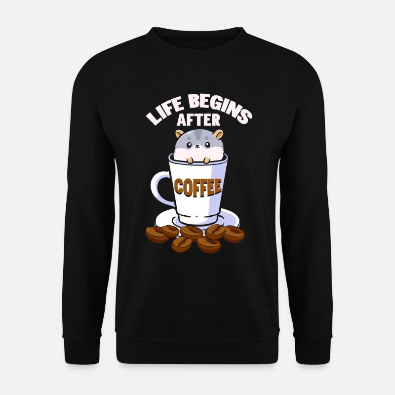 Life Begins After Coffee - Unisex Sweatshirt - black