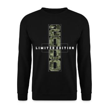 Camouflage 2000 Geboren Geburtsjahr 2000 Männer - Unisex Pullover - Schwarz - Vorne - Alina (178cm) & Michal (187cm)