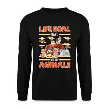 Militant des droits des animaux Végétalien Végétarien Amoureux des animaux Animal - Sweat-shirt Unisexe - noir - Devant - Alina (178cm) & Michal (187cm)