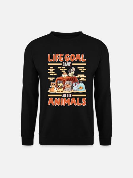 Tierschützer Veganer Vegetarier Tierliebhaber Tier - Unisex Pullover - Schwarz