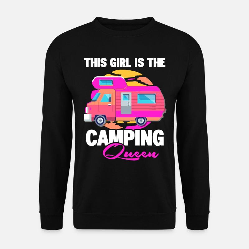 This Girl is the Camping Queen Wohnmobil - Unisex Pullover - Schwarz
