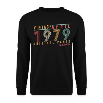 April 1979 Limitiert - Unisex Pullover - Schwarz - Vorne - Alina (178cm) & Michal (187cm)