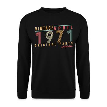Avril 1971 Original - Sweat-shirt Unisexe - noir - Devant - Alina (178cm) & Michal (187cm)