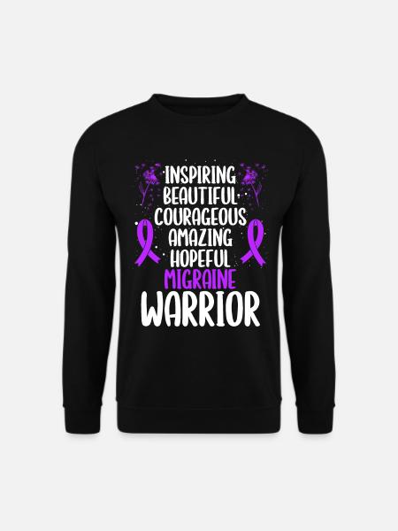 Migraine Awareness Movement Fighter Warrior - Unisex Pullover - Schwarz