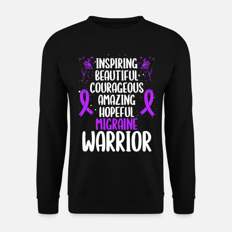 Migraine Awareness Movement Fighter Warrior - Unisex Pullover - Schwarz