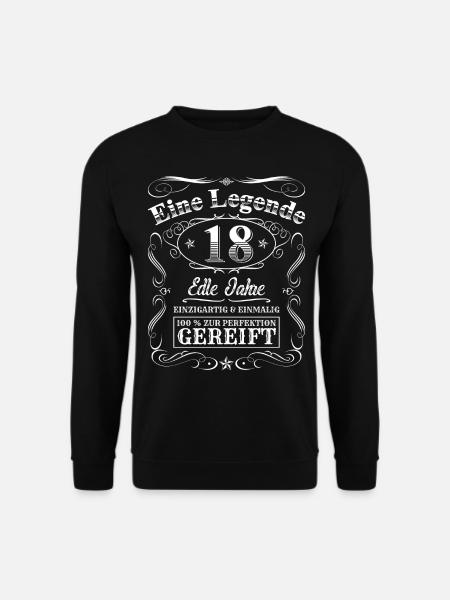 Legende 18 Jahre 18. Geburtstag Jungen Mädchen - Unisex Pullover - Schwarz