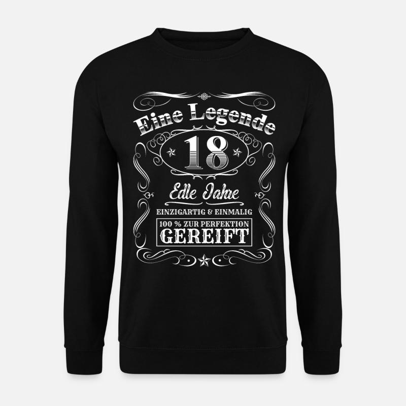 Legende 18 Jahre 18. Geburtstag Jungen Mädchen - Unisex Pullover - Schwarz