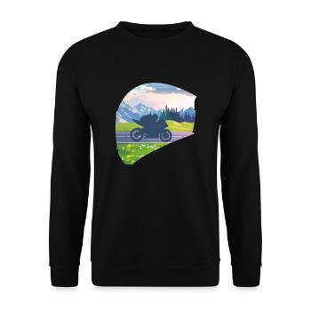 Casque de moto de sport automobile Mountain Motor - Sweat-shirt Unisexe - noir - Devant - Alina (178cm) & Michal (187cm)