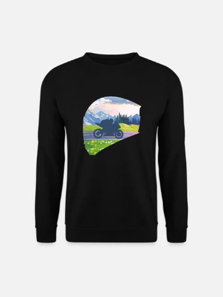 Motorsport Motorrad Mountain Motorhelm - Unisex Pullover - Schwarz