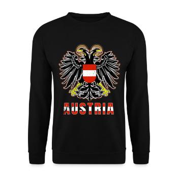 Austria - Unisex Sweatshirt - black - Front - Alina (178cm) & Michal (187cm)