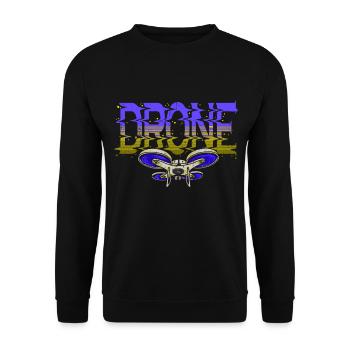 Drohne Geschenk Drone Fliegen Quadcopter Copter - Unisex Pullover - Schwarz - Vorne - Alina (178cm) & Michal (187cm)
