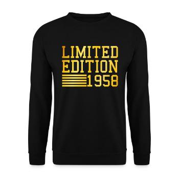 Geburtstag Limited Edition 1958 - Unisex Pullover - Schwarz - Vorne - Alina (178cm) & Michal (187cm)