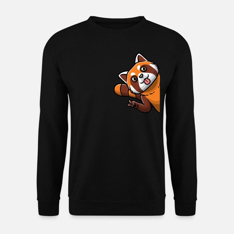 Kawaii Red Panda - Unisex Sweatshirt - black