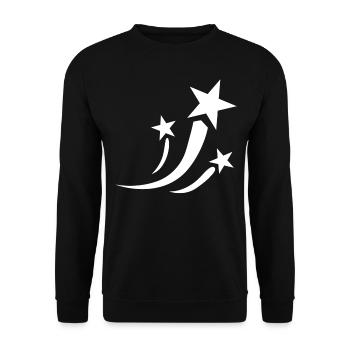 White shooting stars - Unisex Sweatshirt - black - Front - Alina (178cm) & Michal (187cm)