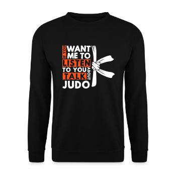 Judo Judoka Judo Fighter Martial Arts Gift - Unisex Sweatshirt - black - Front - Alina (178cm) & Michal (187cm)