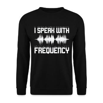 Funk Amateur Funker Funken Radio Hobby Geschenk - Unisex Pullover - Schwarz - Vorne - Alina (178cm) & Michal (187cm)