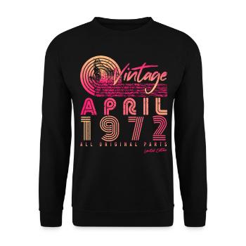1972 April Limited - Unisex Sweatshirt - black - Front - Alina (178cm) & Michal (187cm)