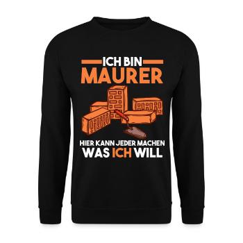 Maurer - Unisex Pullover - Schwarz - Vorne - Alina (178cm) & Michal (187cm)
