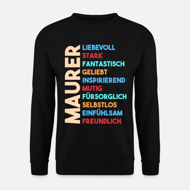 Maurer - Unisex Pullover - Schwarz