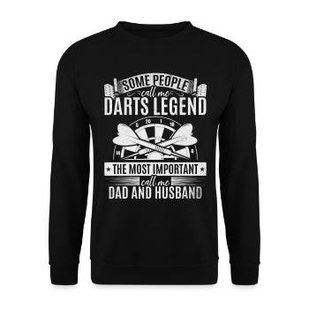 Darts Legend Darts Game Darts Darts - Unisex Sweatshirt - black - Front - Alina (178cm) & Michal (187cm)